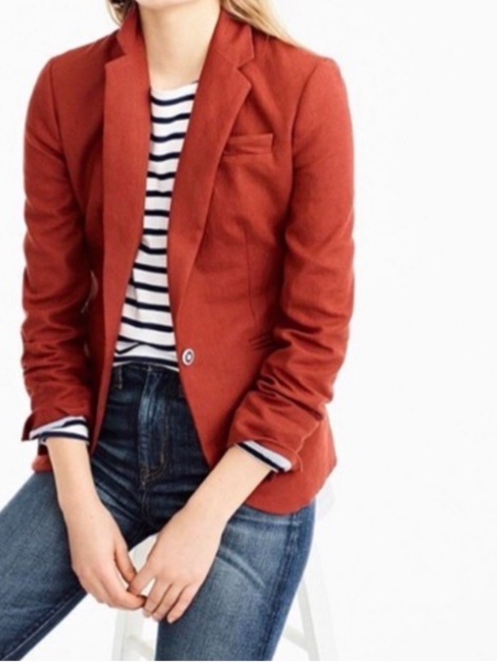 J. Crew Campbell Blazer in Linen